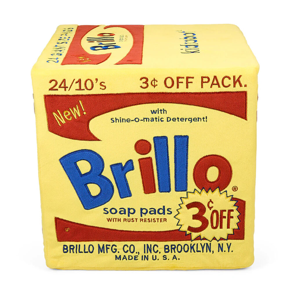 A plush version of Andy Warhol's Brillo Pads.